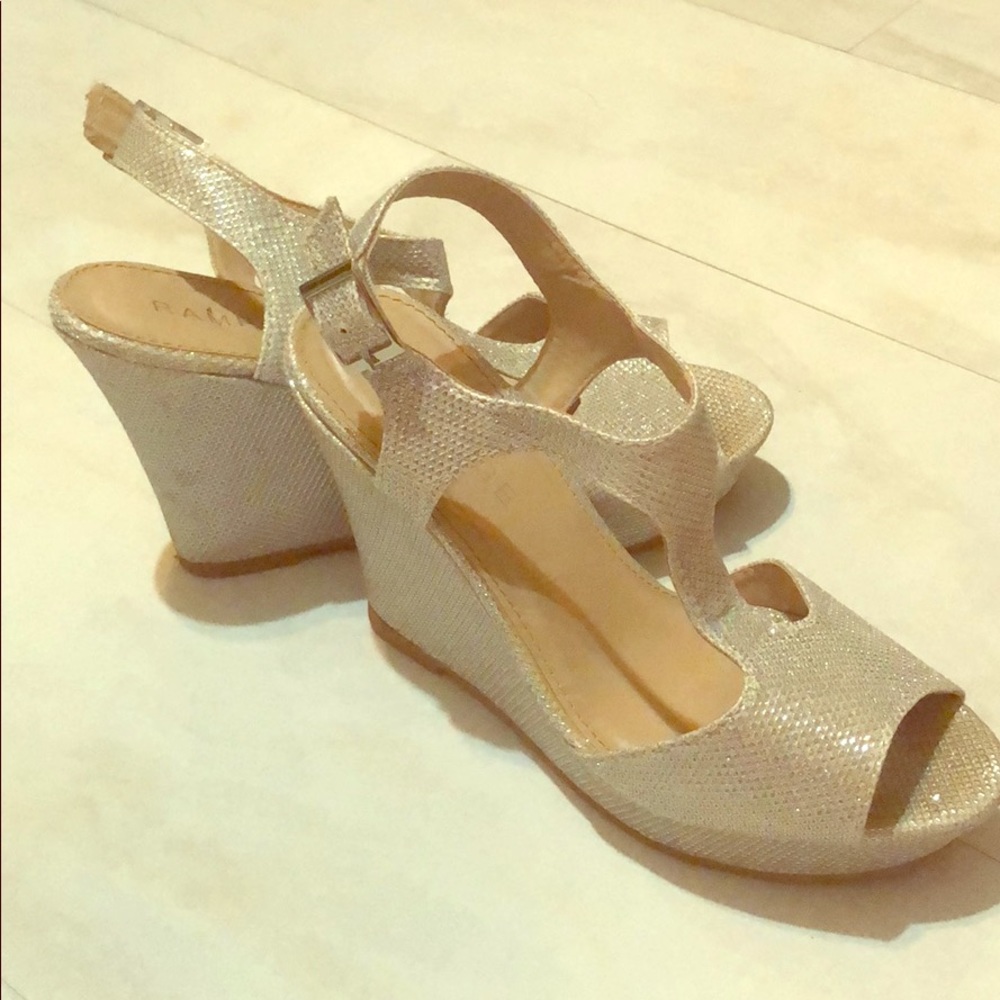 Rampage Wedges - Sparkle Silver